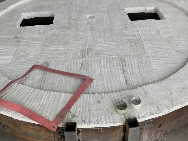 德州鋼包蓋輕質硅酸鋁纖維模塊爐襯施工